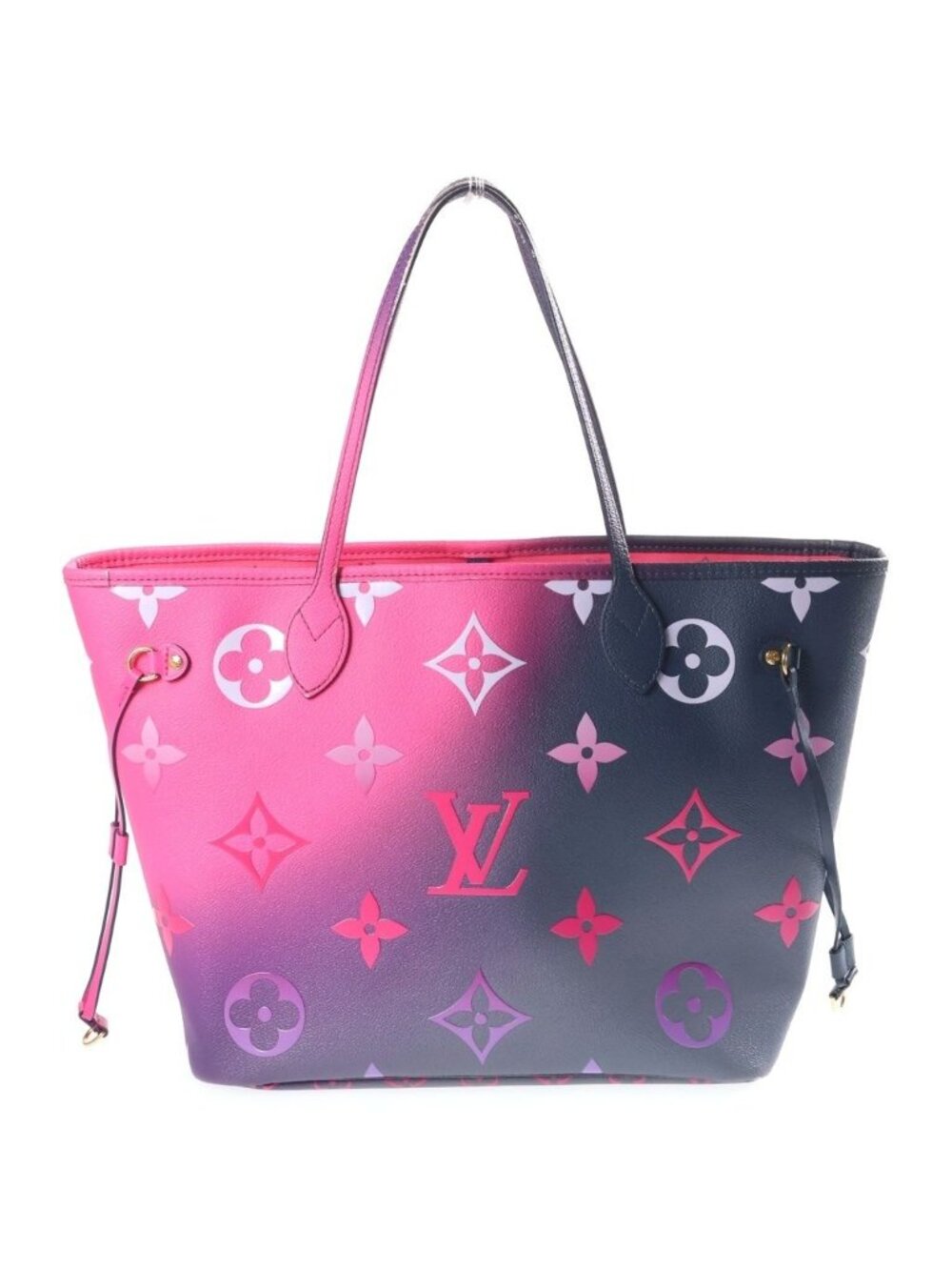 Louis Vuitton Monogram Midnight Future Neverfull MM Tote Bag Pink Purple Leather